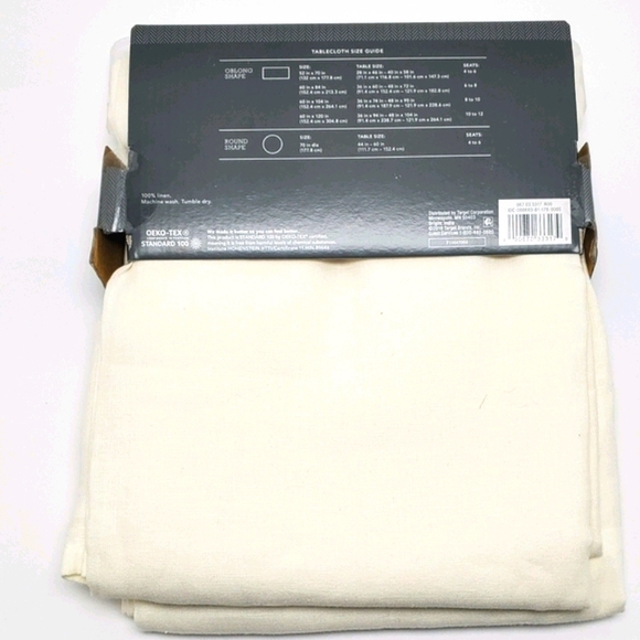 Oblong Tablecloth 100% Linen - Picture 2 of 7